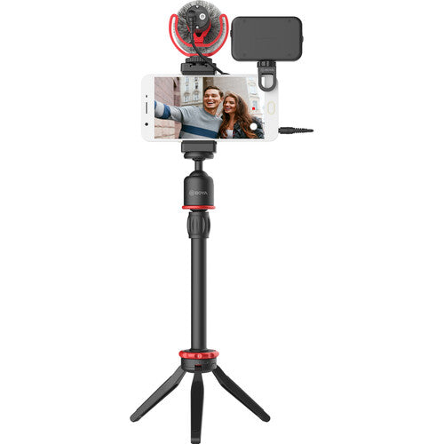 BOYA BY-VG350 Ultimate smartphone video kit Plus with BY-MM1+ Mic, LED Light, and Accessories