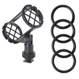 Boya BY-C04 Camera Microphone Shockmount with Hot Shoe Mount for AKG D230 Senheisser ME66 Rode NTG-2 NTG-1 Audio-Technica AT-875R
