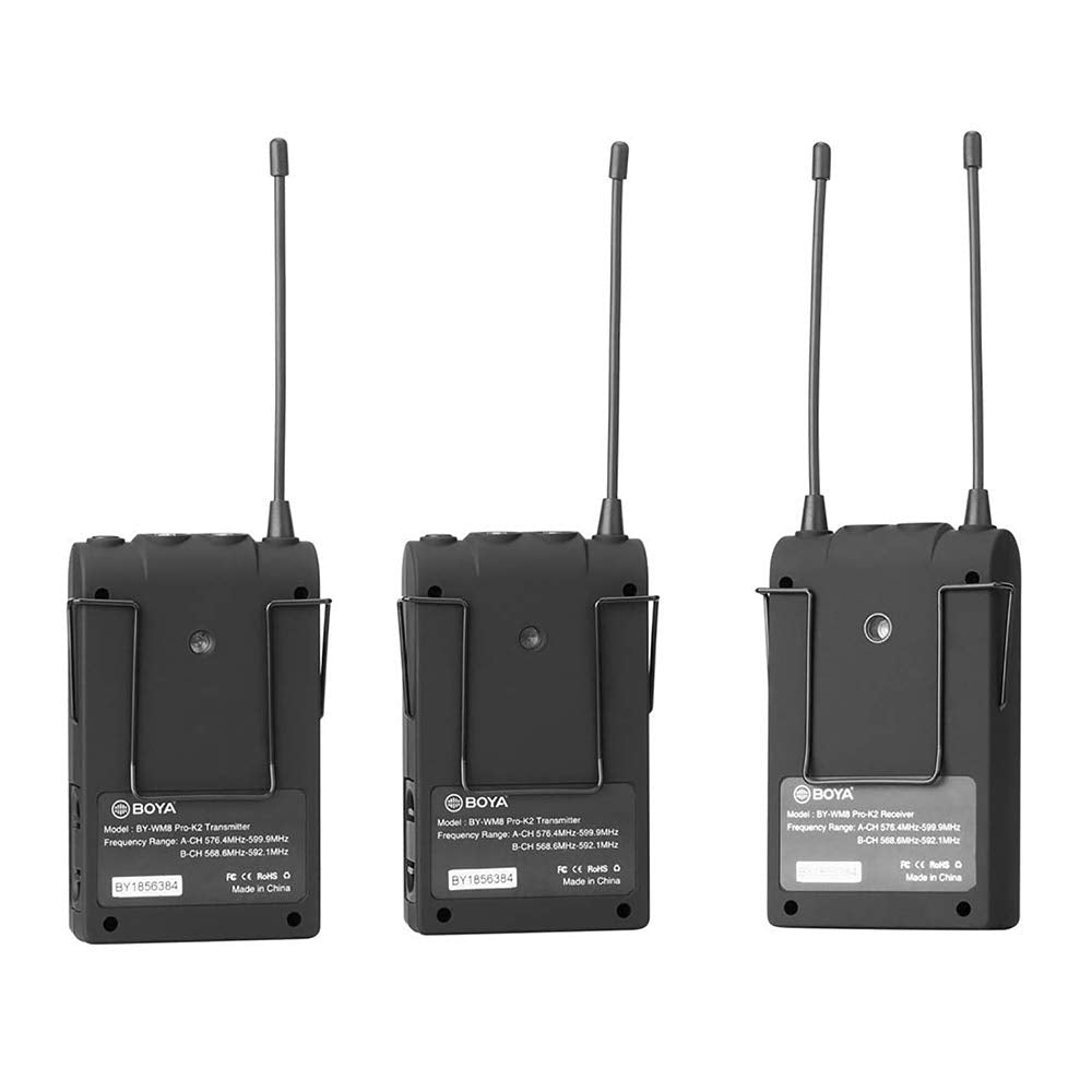 BOYA BY WM8 PRO K2 UHF Dual Channel Wireless Microphone System