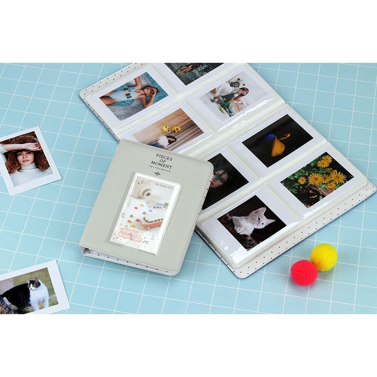 CAIUL 64 Pockets Mini Photo Album (ice white)