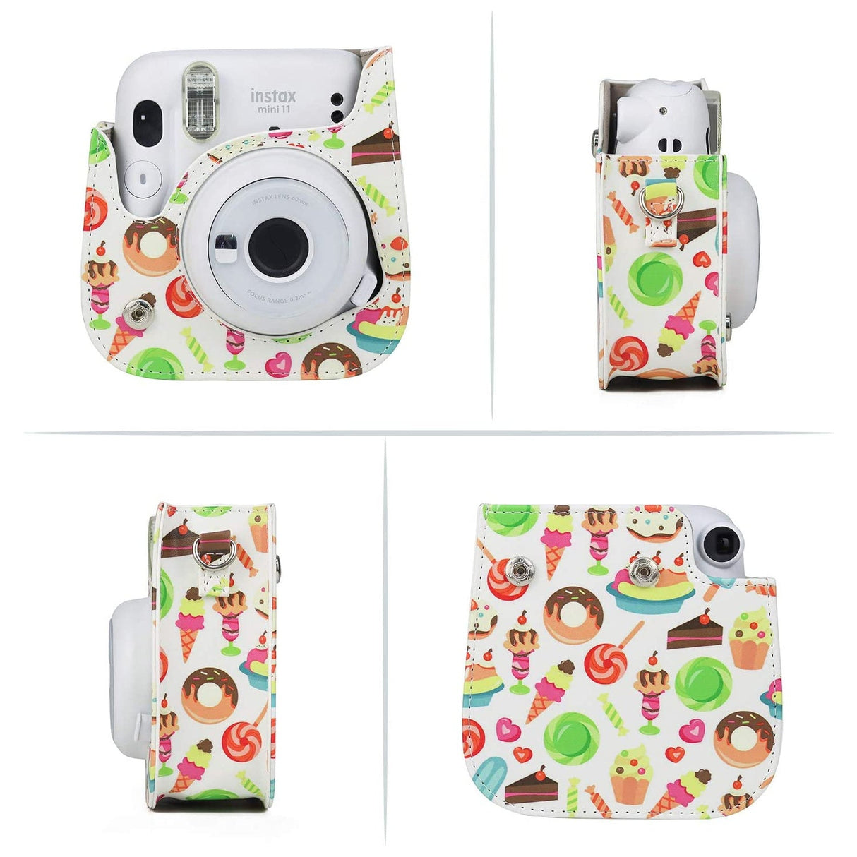 Zenko Compatible Mini 11 Camera Case Bundle with Album, Filters and Other Accessories for Fujifilm Instax Mini 11 (Dessert, 7 Items)