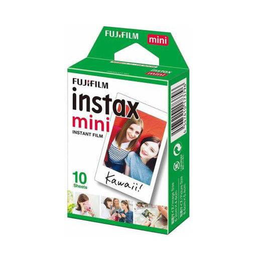 FUJIFILM INSTAX Mini 11 Instant Film Camera with 10X1 Pack of Instant Film With Wacky expressions Pouch (Ice White)