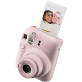 FUJIFILM INSTAX Mini 12 Instant Film Camera with Black shell bag and 20 Shots Instant film (Blossom Pink)