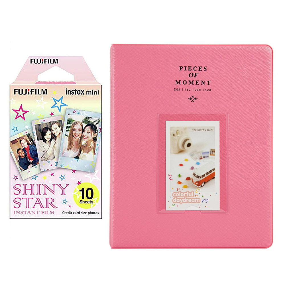 Fujifilm Instax Mini 10X1  shiny star Instant Film With 128-sheet Album for mini film