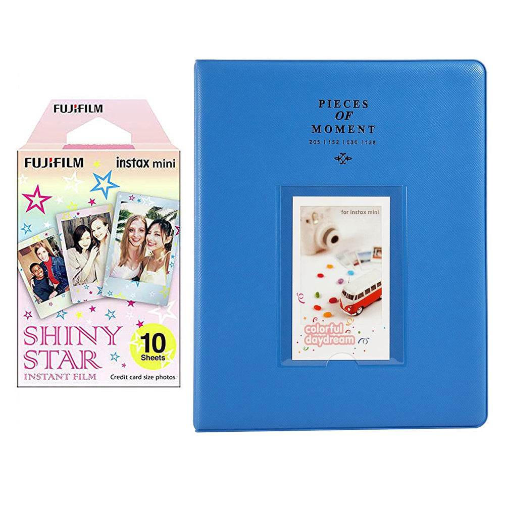 Fujifilm Instax Mini 10X1  shiny star Instant Film With 128-sheet Album for mini film