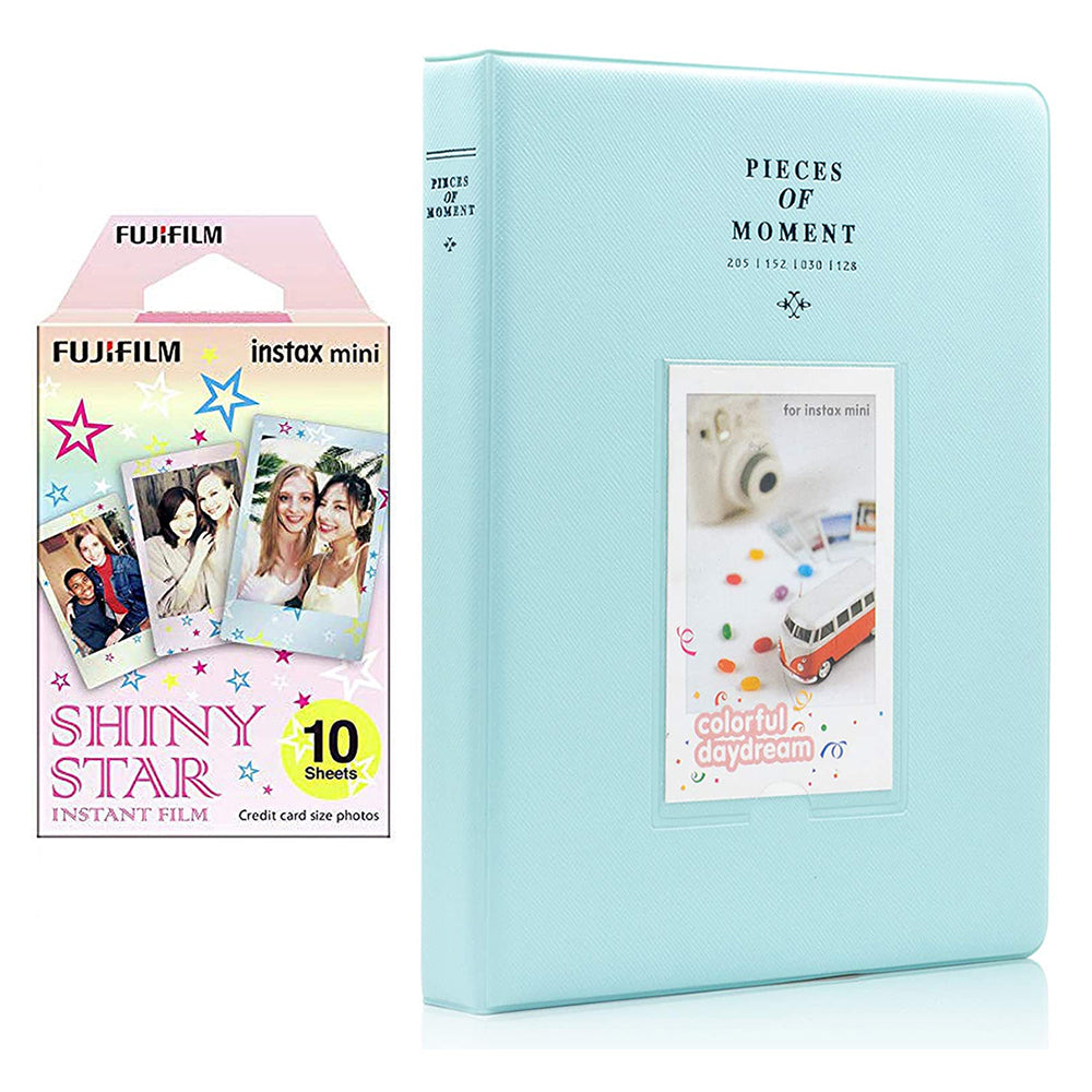 Fujifilm Instax Mini 10X1  shiny star Instant Film With 128-sheet Album for mini film