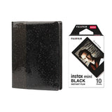 Fujifilm Instax Mini 10X1 black border Instant Film with 64-Sheets Album For Mini Film 3 inch