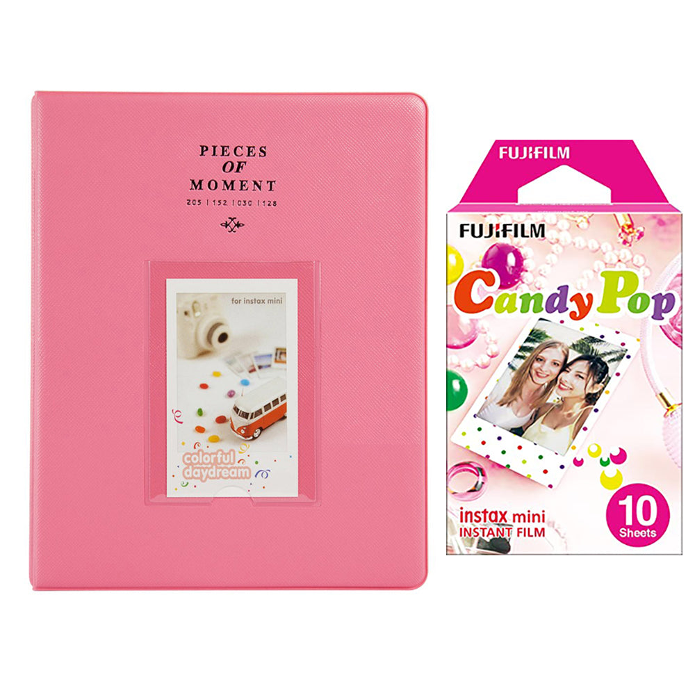 Fujifilm Instax Mini 10X1 candy pop Instant Film With 128-sheet Album for mini film