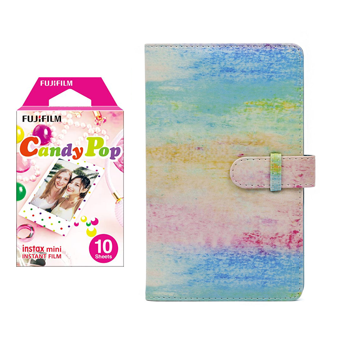 Fujifilm Instax Mini 10X1 candy pop Instant Film with 96-sheet Album for mini film