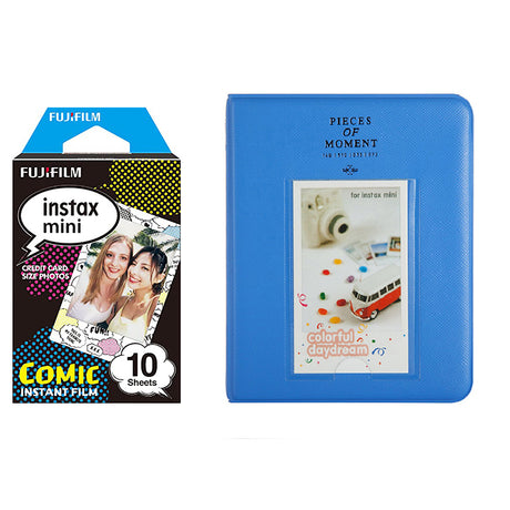Fujifilm Instax Mini 10X1 comic Instant Film with Instax Time Photo Album 64 Sheets