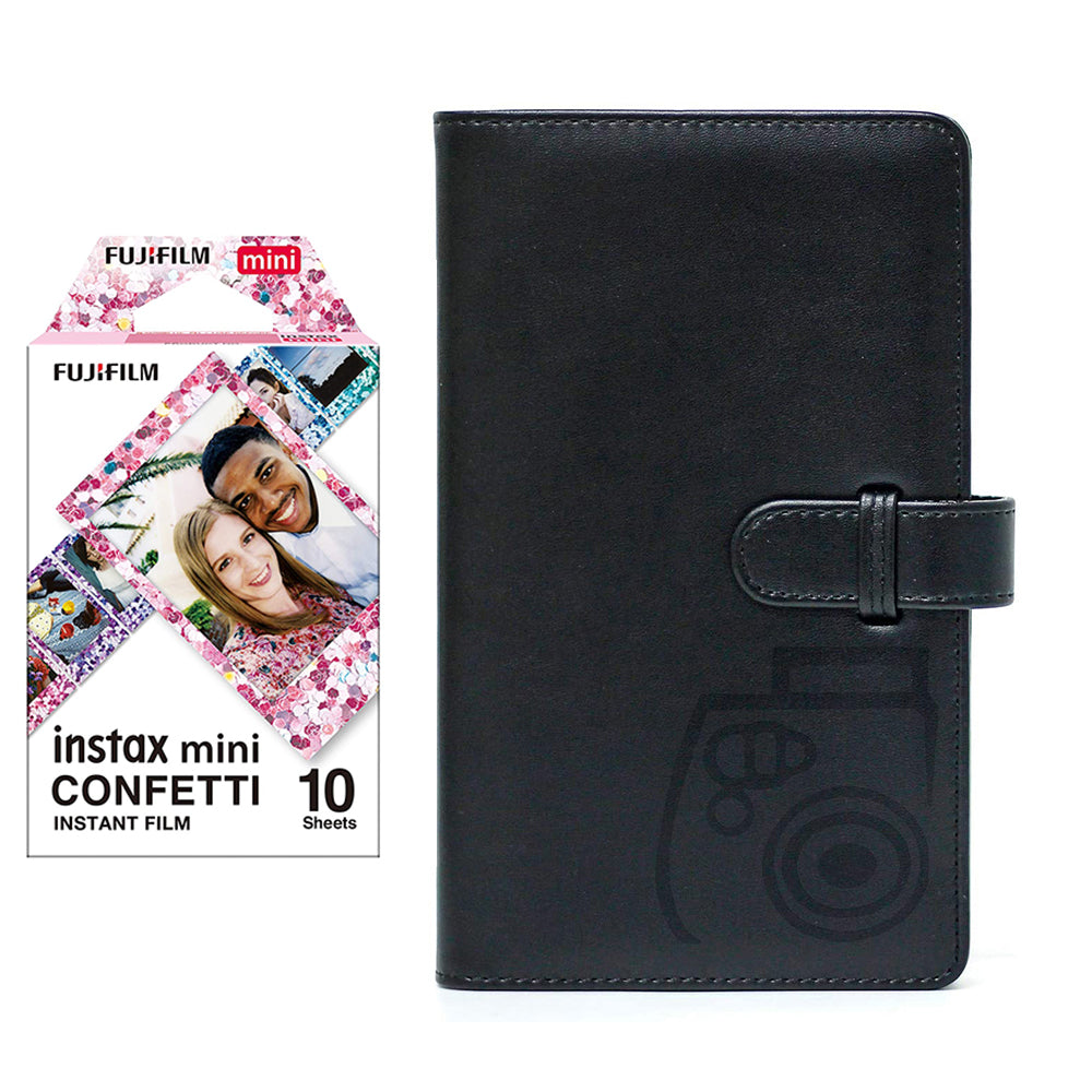 Fujifilm Instax Mini 10X1 confetti Instant Film with 96-sheet Album for mini film