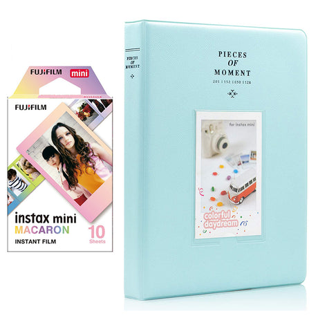 Fujifilm Instax Mini 10X1 macaron Instant Film With 128-sheet Album for mini film