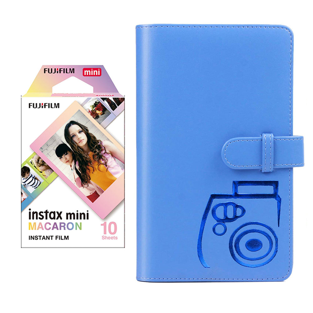 Fujifilm Instax Mini 10X1 macaron Instant Film with 96-sheet Album for mini film Cobalt blue