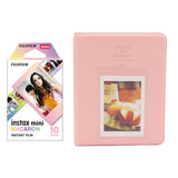 Fujifilm Instax Mini 10X1 macaron Instant Film with Instax Time Photo Album 64 Sheets (Peach pink)