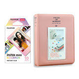 Fujifilm Instax Mini 10X1 macaron Instant Film with Instax Time Photo Album 64 Sheets (blush pink)
