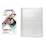 Fujifilm Instax Mini 10X1 mermaid tail Instant Film with 64-Sheets Album For Mini Film 3 inch (lce white)
