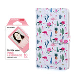 Fujifilm Instax Mini 10X1 pink lemonade Instant Film with 96-sheet Album for mini film  (Flamingo catus)