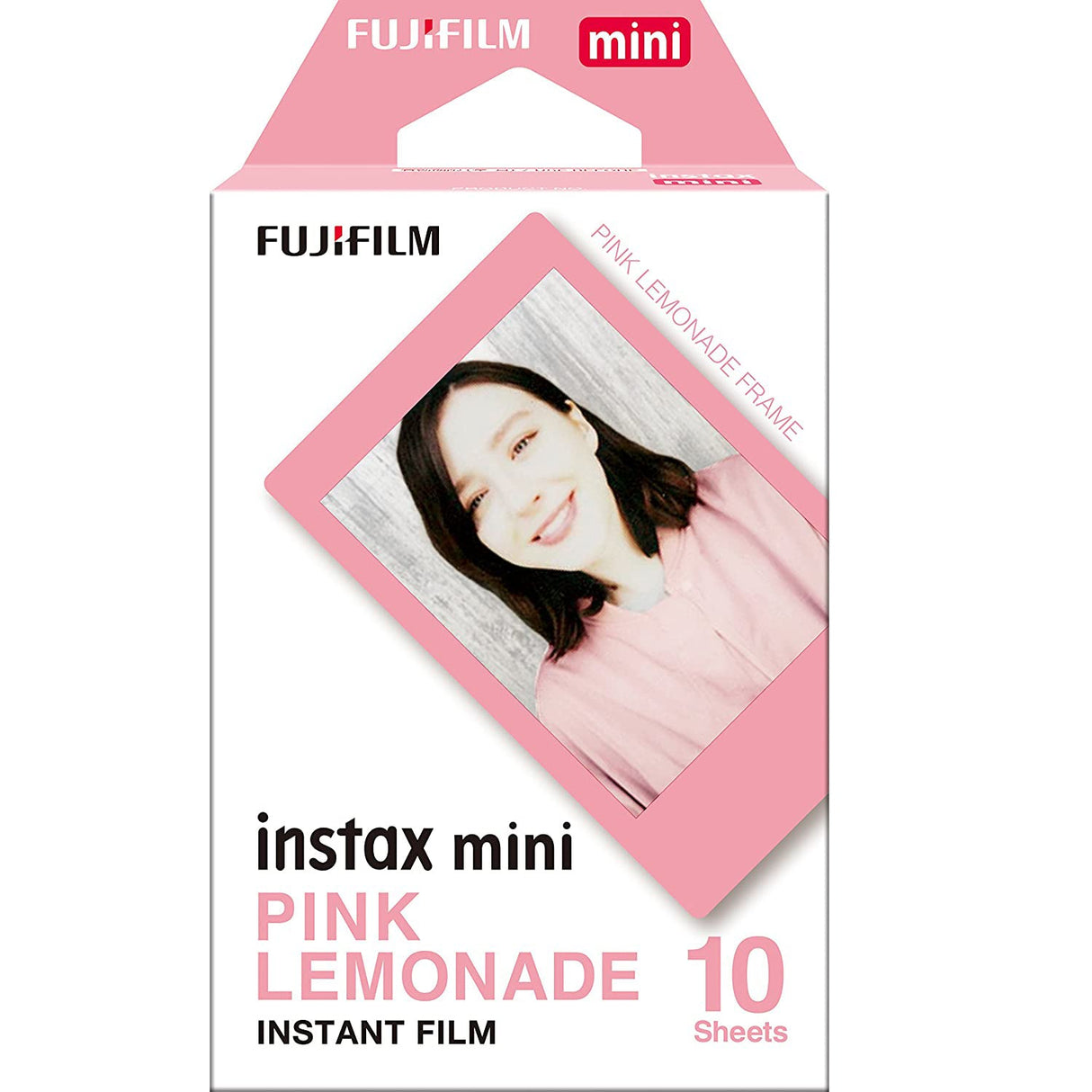 Fujifilm Instax Mini 10X1 pink lemonade Instant Film with Instax Time Photo Album 64 Sheets (cobalt blue)