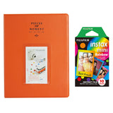 Fujifilm Instax Mini 10X1 rainbow Instant Film With 128-sheet Album for mini film (orange)