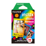 Fujifilm Instax Mini 10X1 rainbow Instant Film with 96-sheet Album for mini film  (Pink rose)