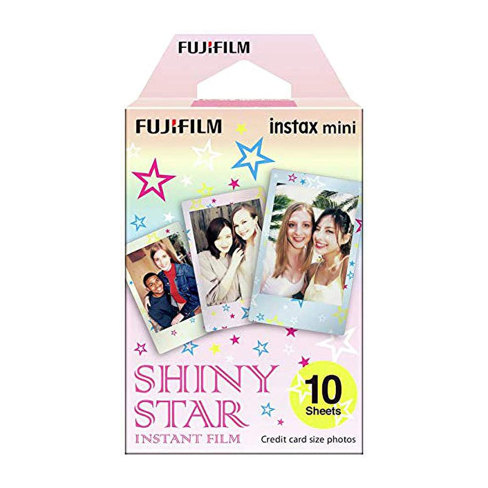 Fujifilm Instax Mini 10X1 shiny star Instant Film with 64-Sheets Album For Mini Film 3 inch (lilac purple)