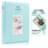 Fujifilm Instax Mini 10X1 sky blue Instant Film With 128-sheet Album for mini film (ice blue)