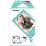 Fujifilm Instax Mini 10X1 sky blue Instant Film with 96-sheet Album for mini film  (Blue rose)