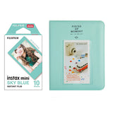 Fujifilm Instax Mini 10X1 sky blue Instant Film with Instax Time Photo Album 64 Sheets (ice blue)