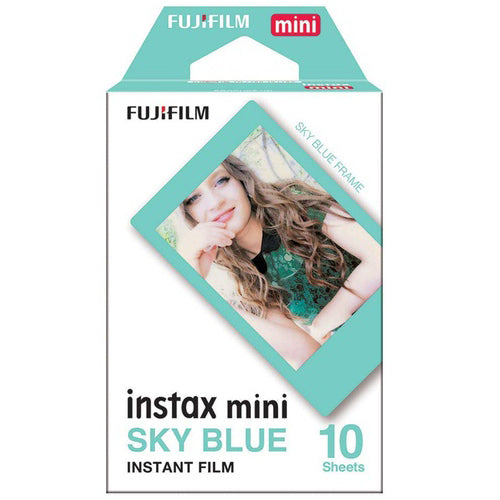 Fujifilm Instax Mini 10X1 sky blue Instant Film with Instax Time Photo Album 64 Sheets (rose red)