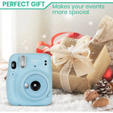 Fujifilm Instax Mini 11 Camera with Fujifilm Instant Mini Film (20 Sheets) Bundle with Deals Number One Accessories Including Carrying Case, Color Filters, Photo Album, Stickers + More (Sky Blue)