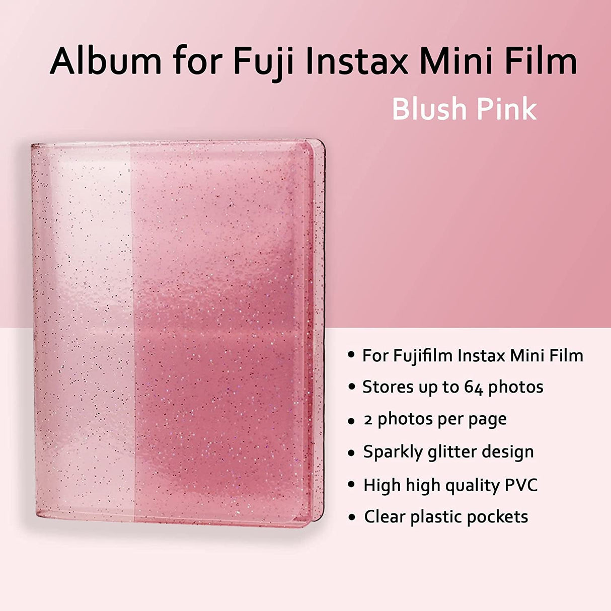 Fujifilm Instax Mini 11 Instant Camera Blush Pink + Custom Case + Fuji  Instax Film Value Pack (50 Sheets) Flamingo Designer Photo Album for Photos