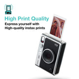 Fujifilm Instax Mini Evo Hybrid Camera Premium Edition with 20 Shots of Stone Gray Film and 100 Different Expressions