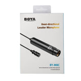 BOYA BY-M8C Phantom Power Clip-On Pro Cardioid XLR Lavalier Microphone for Canon Sony Panasonic Camcorders ZOOM H4n H5 H6 TASCAM Audio