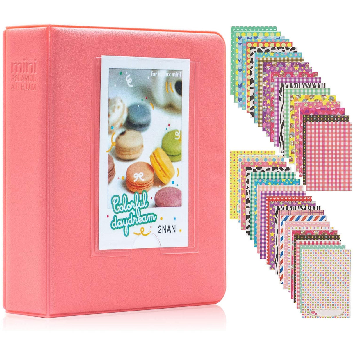 Pink 3 Film Album, 160 Sheet Pocket Album With 20 Stickers, Family Album  For Fujifilm Instax Mini 7s 8 8+ 9 25 50 70 90, Polaroid, Kodak Mini 3  Film