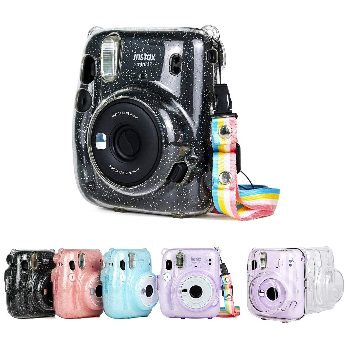 Zenko Compatible Mini 11 Camera Case Bag for Fujifilm Instax Mini 11 8 8+ 9 Camera (Clear Glister)