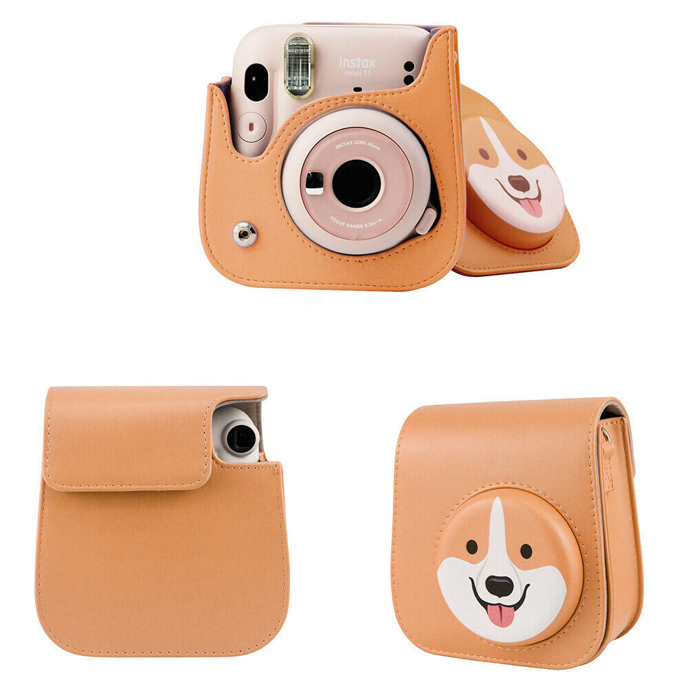 Zenko Compatible Mini 11 Camera Case Bag for Fujifilm Instax Mini 11 8 8+ 9 Camera (brown corgi)