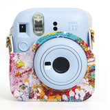 Zikkon Instax Mini 12 Protective Camera Case PU Leather Carrying Bag Abstract oil painting