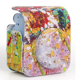 Zikkon Instax Mini 12 Protective Camera Case PU Leather Carrying Bag Abstract oil painting