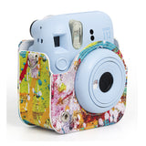 Zikkon Instax Mini 12 Protective Camera Case PU Leather Carrying Bag Abstract oil painting