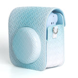 Zikkon Instax Mini 12 Protective Camera Case PU Leather Carrying Bag Blue gradient weaving Price