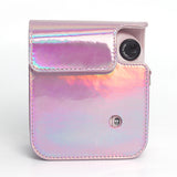 Zikkon Instax Mini 12 Protective Camera Case PU Leather Carrying Bag Holographic pink