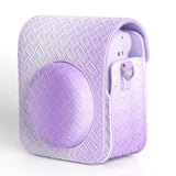 Zikkon Instax Mini 12 Protective Camera Case PU Leather Carrying Bag Purple gradient weaving