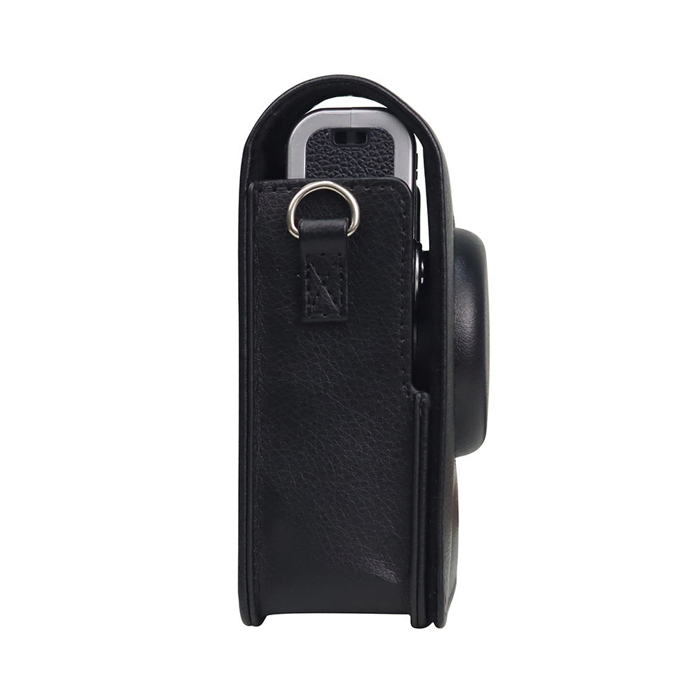 Zenko Instax mini Evo Camera top open PU Leather Case Bag (black)